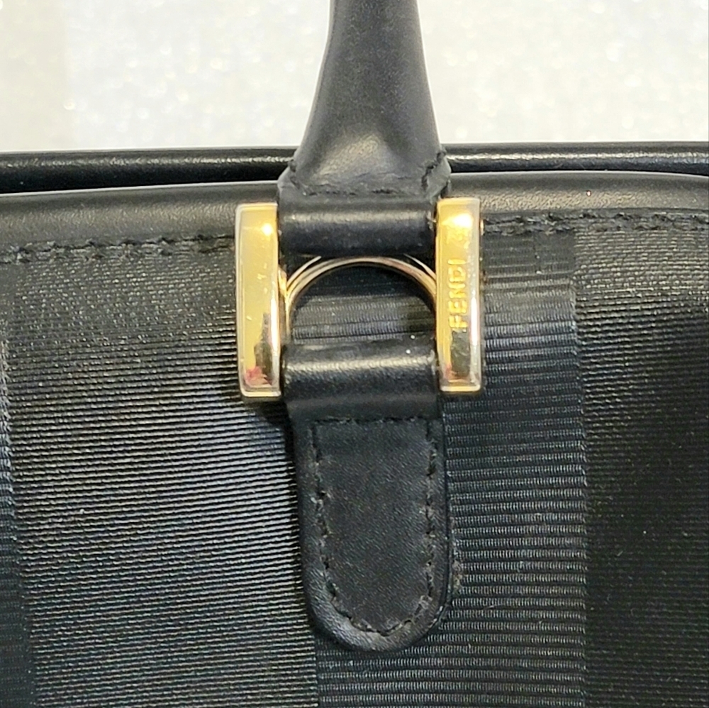 ** SOLD on VC**  Vintage FENDI Black Stripe Mini Bag - Picture 9 of 14